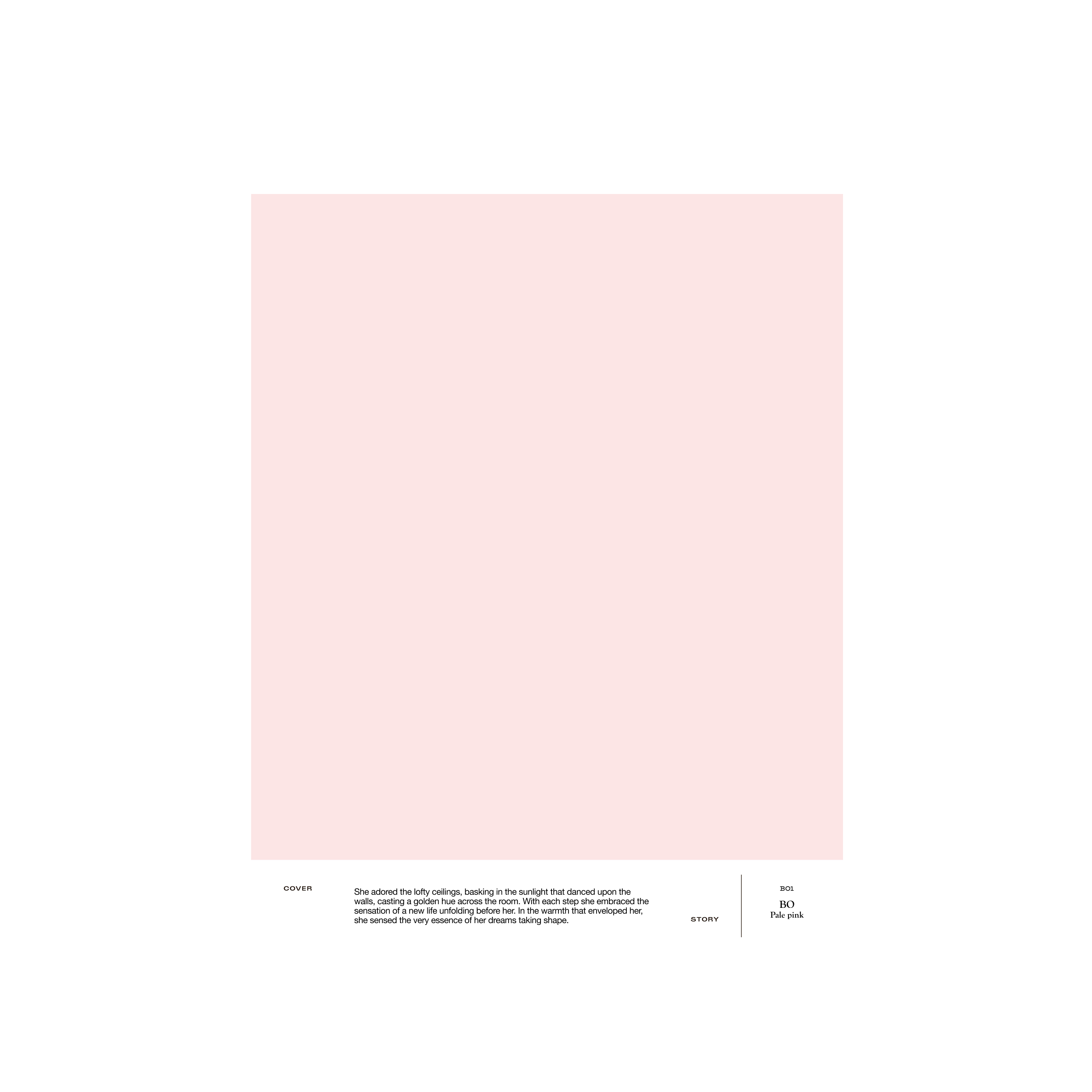 BO1 BO – Pale pink | Plastic-free matte finish interior paint | Cover Story for Bo Collection | Paint