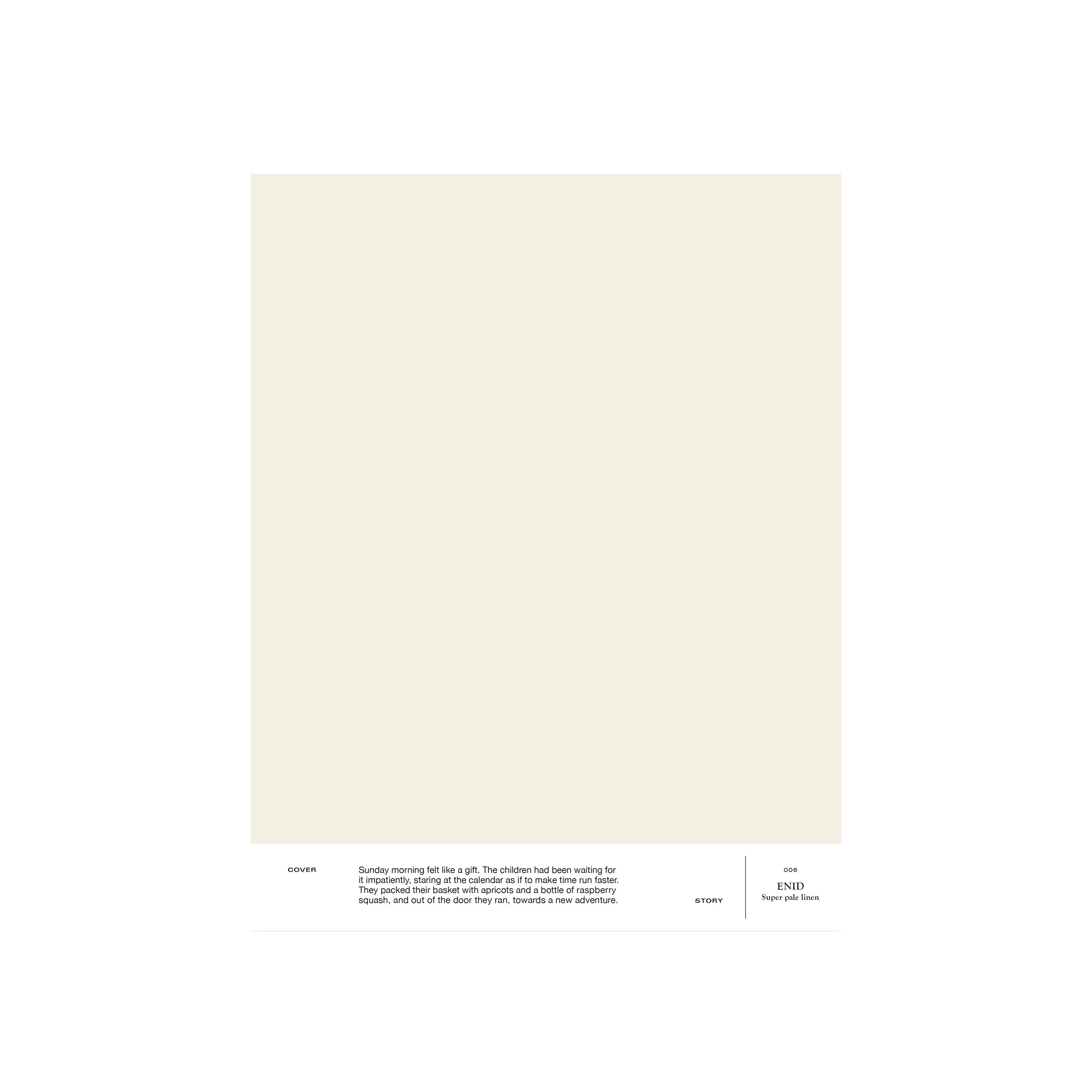 Super pale linen interior paint Cover Story 006 ENID