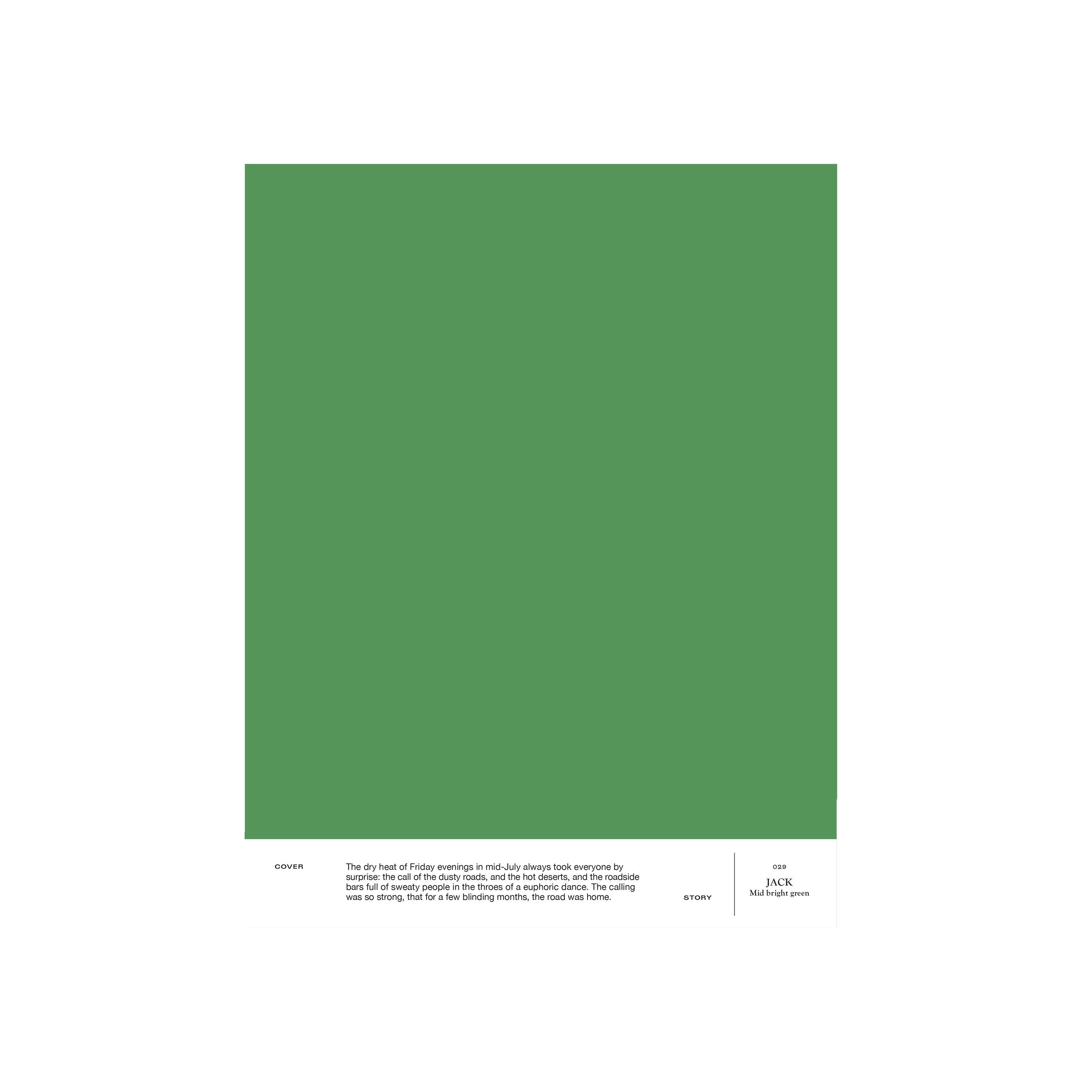 029 JACK – Mid bright green | Plastic-free matte finish interior paint | Basics Collection | Paint