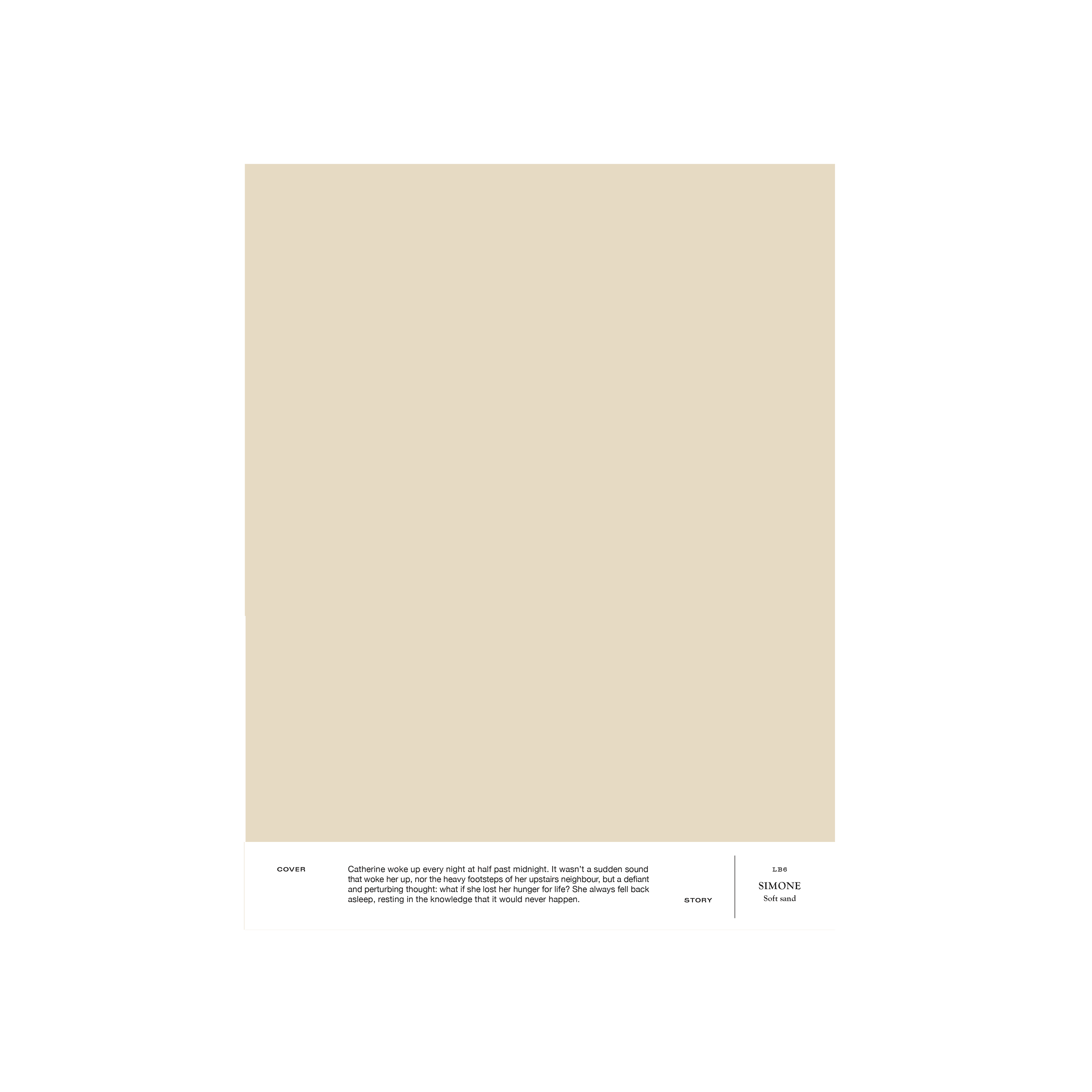 Neutral sand interior paint Cover Story LB6 SIMONE