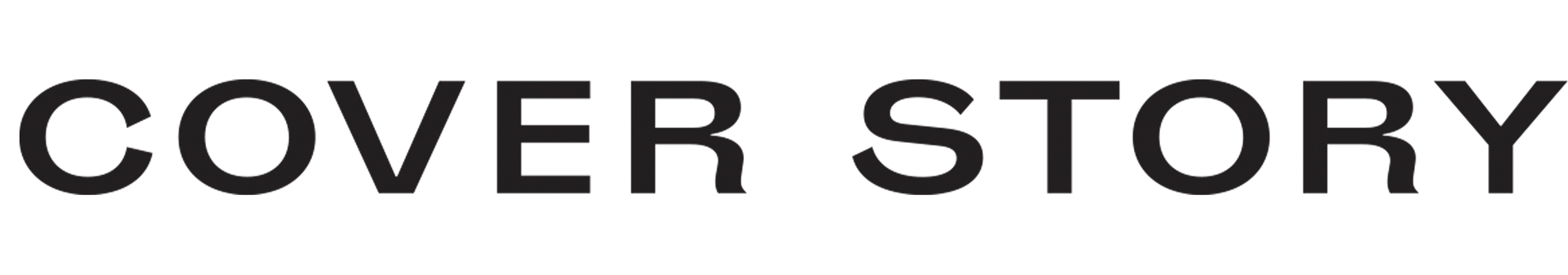 Black 'COVER STORY' logo on a white background