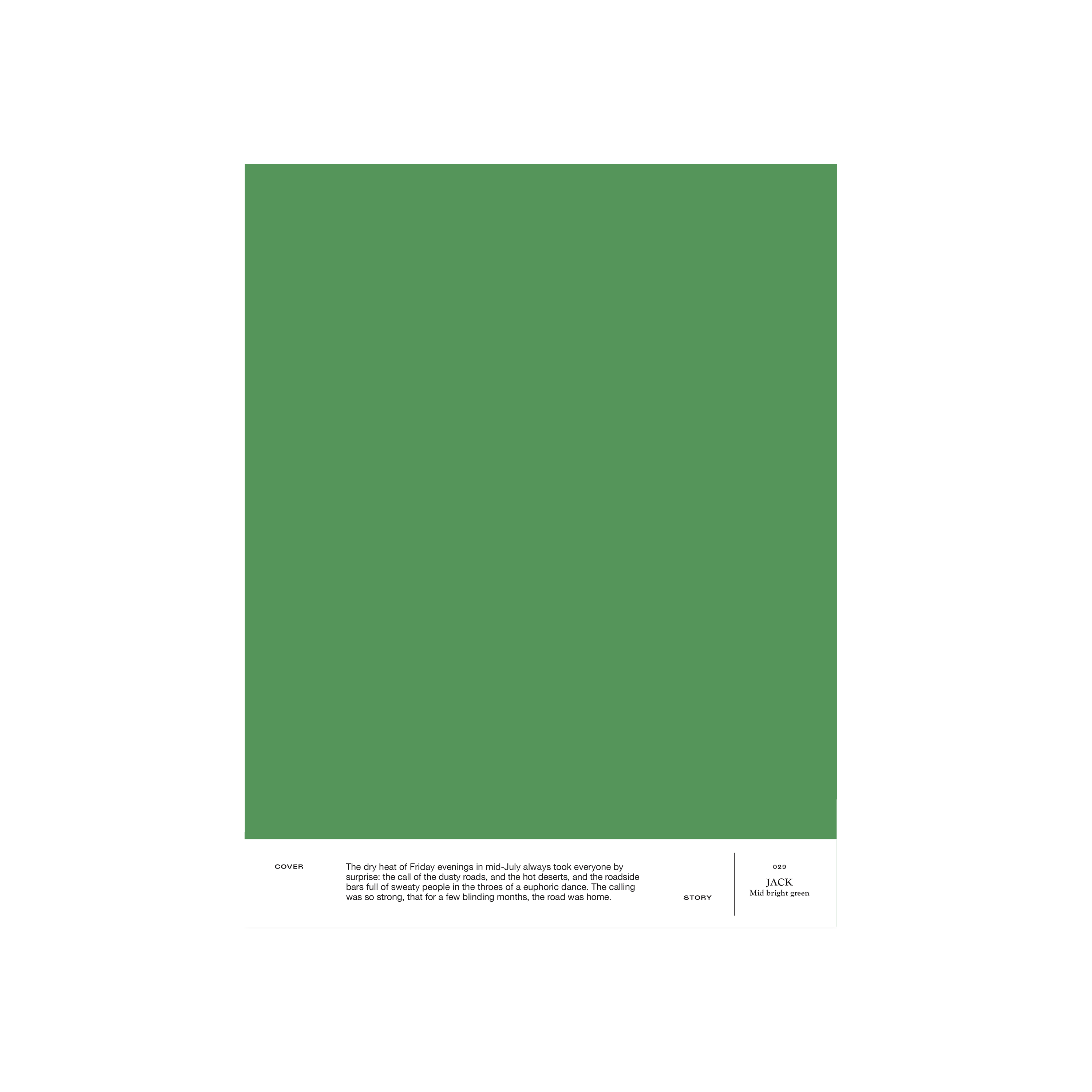 Mid bright green interior paint Cover Story 029 JACK