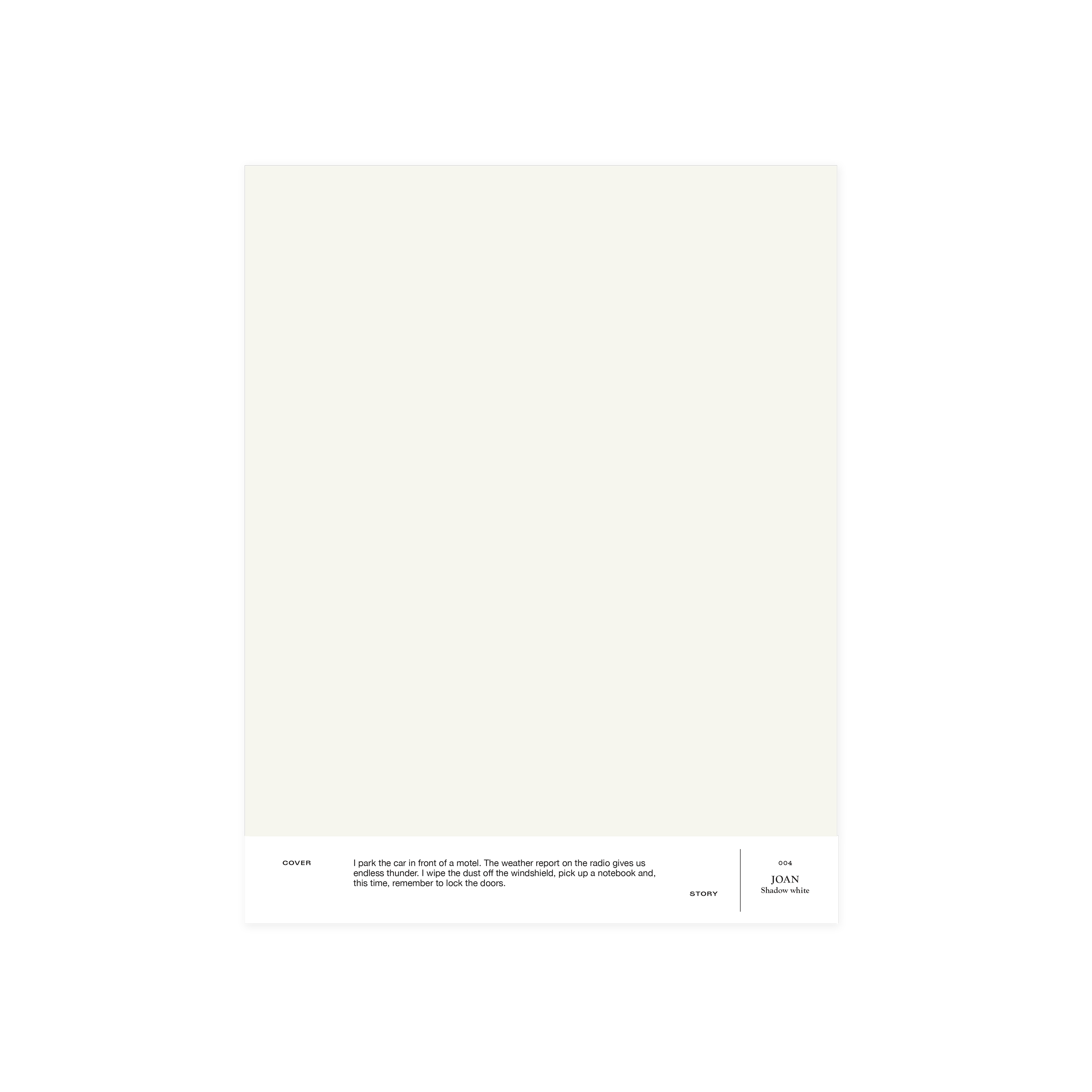 Shadow white interior paint Cover Story 004 JOAN