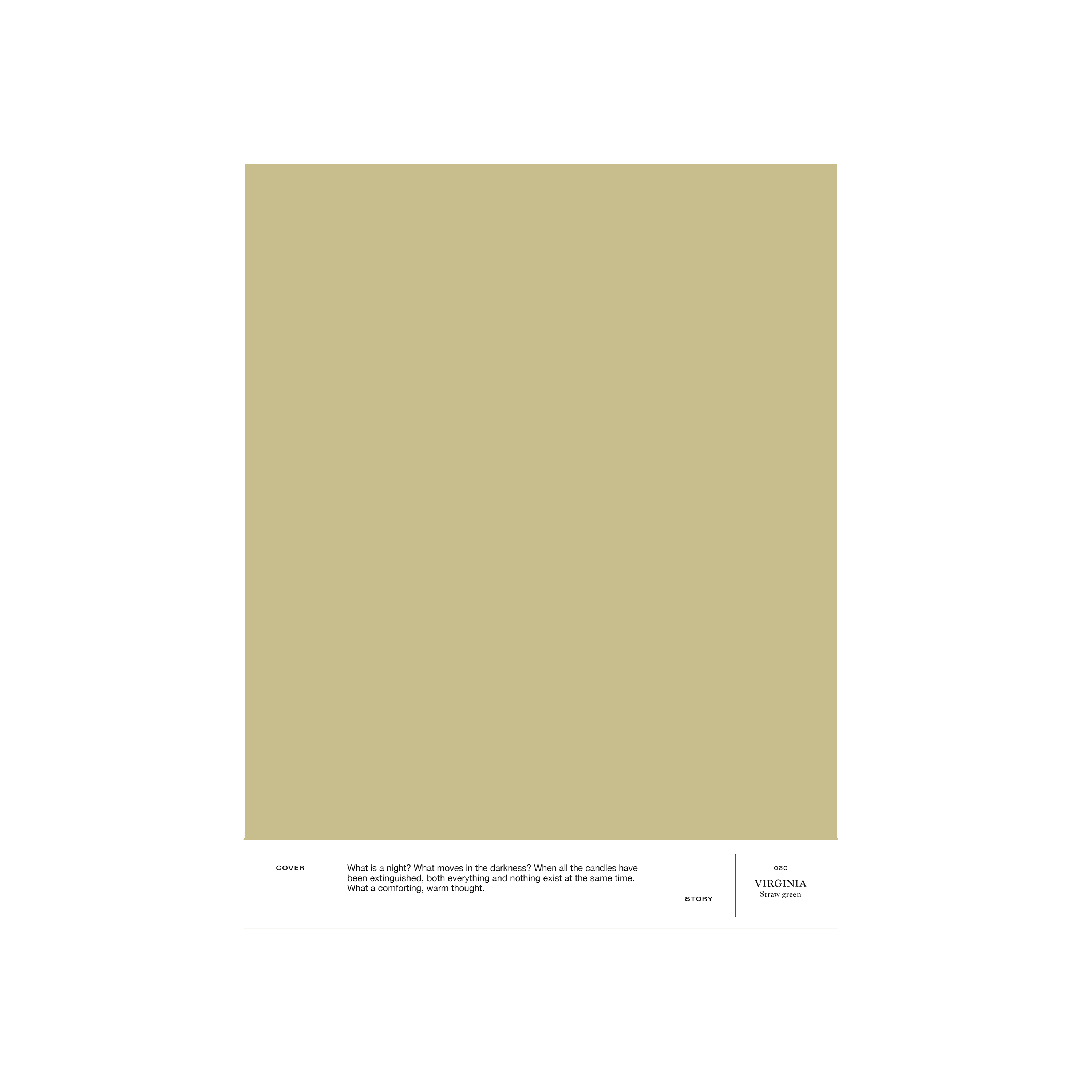 Straw green interior paint Cover Story 030 VIRGINIA